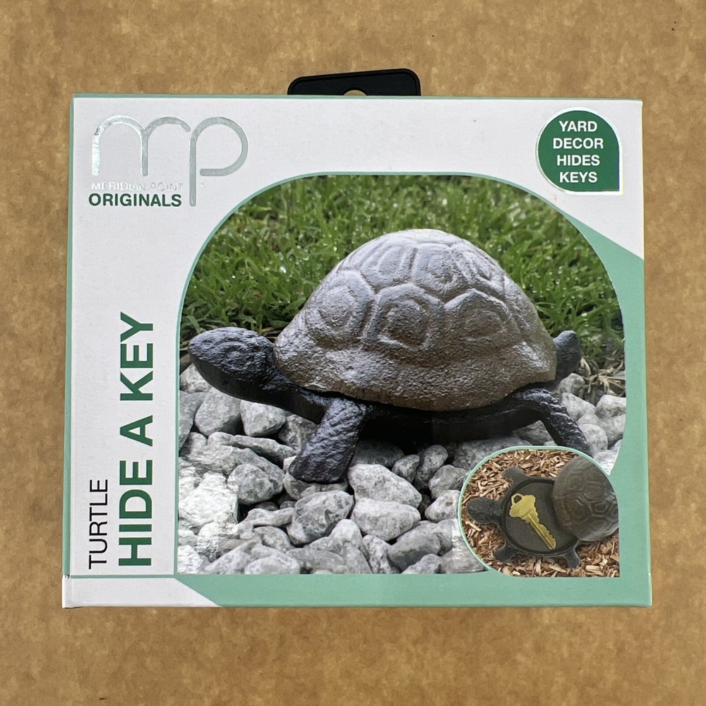 Turtle Hide A Key Holder Garden Yard Decor Cast Iron Weather Resistant